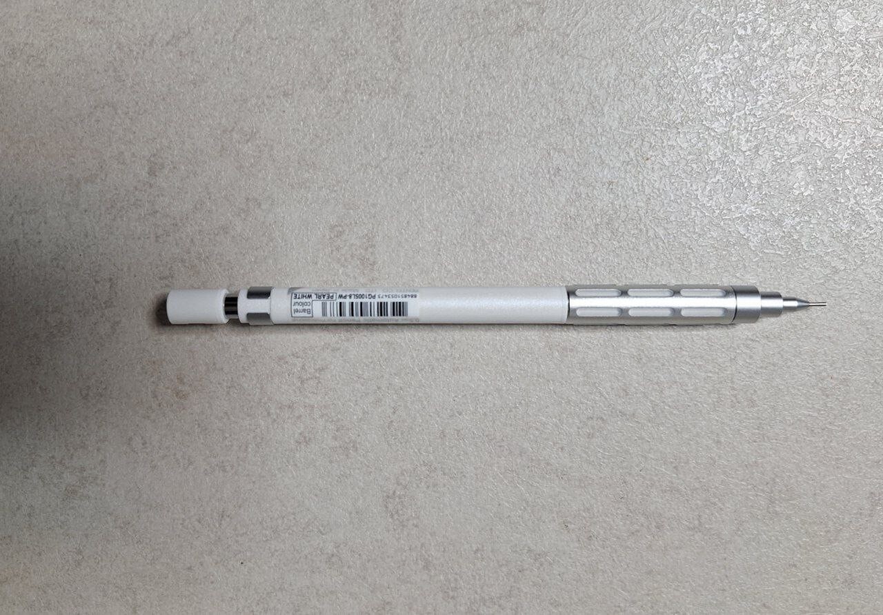 Pentel Discontinued Mechanical Pencil – Graph 1000 Limited Edition 8 Pearl White
