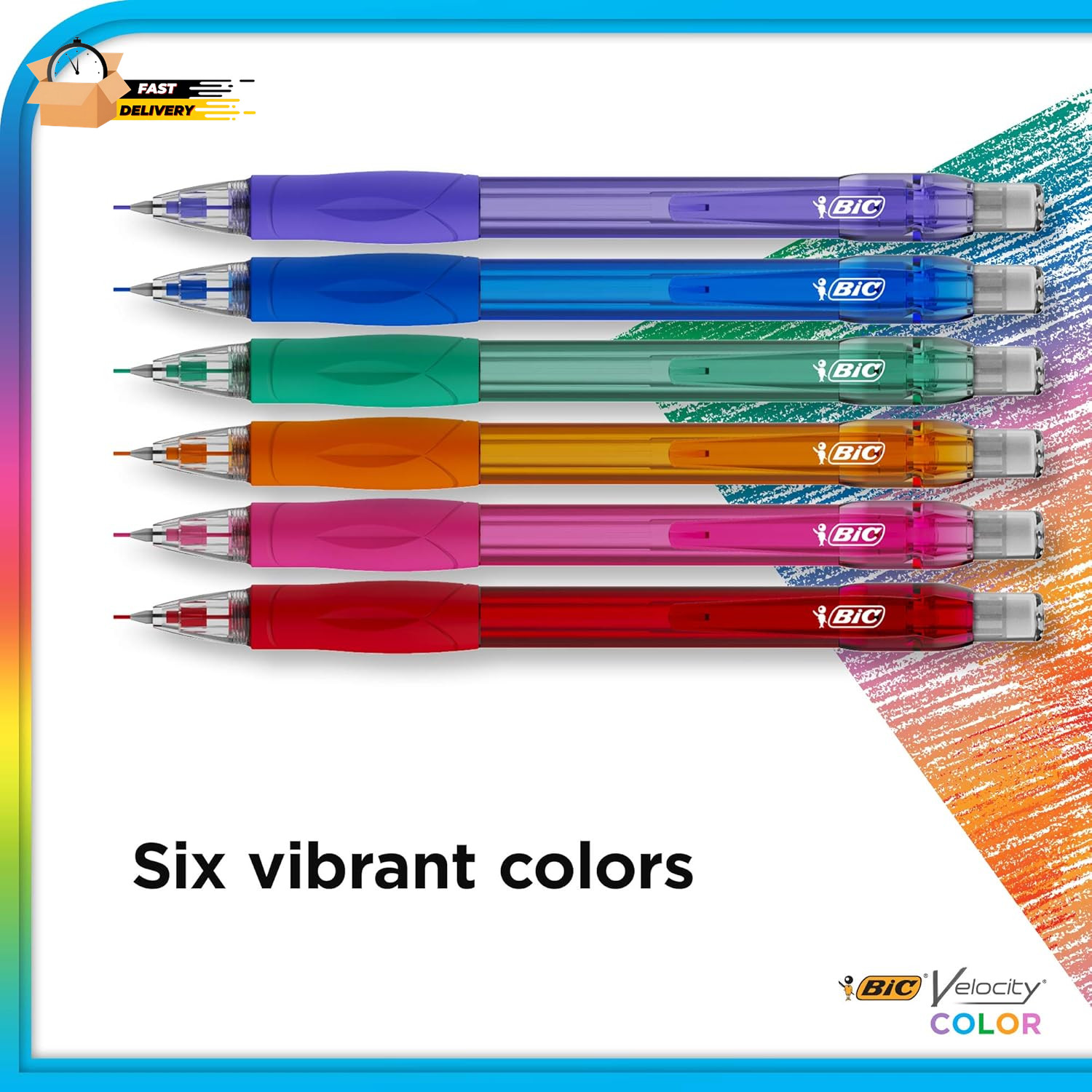 Velocity Colored Lead Mechanical Pencil Refills, Medium Point (0.7Mm), Assorted