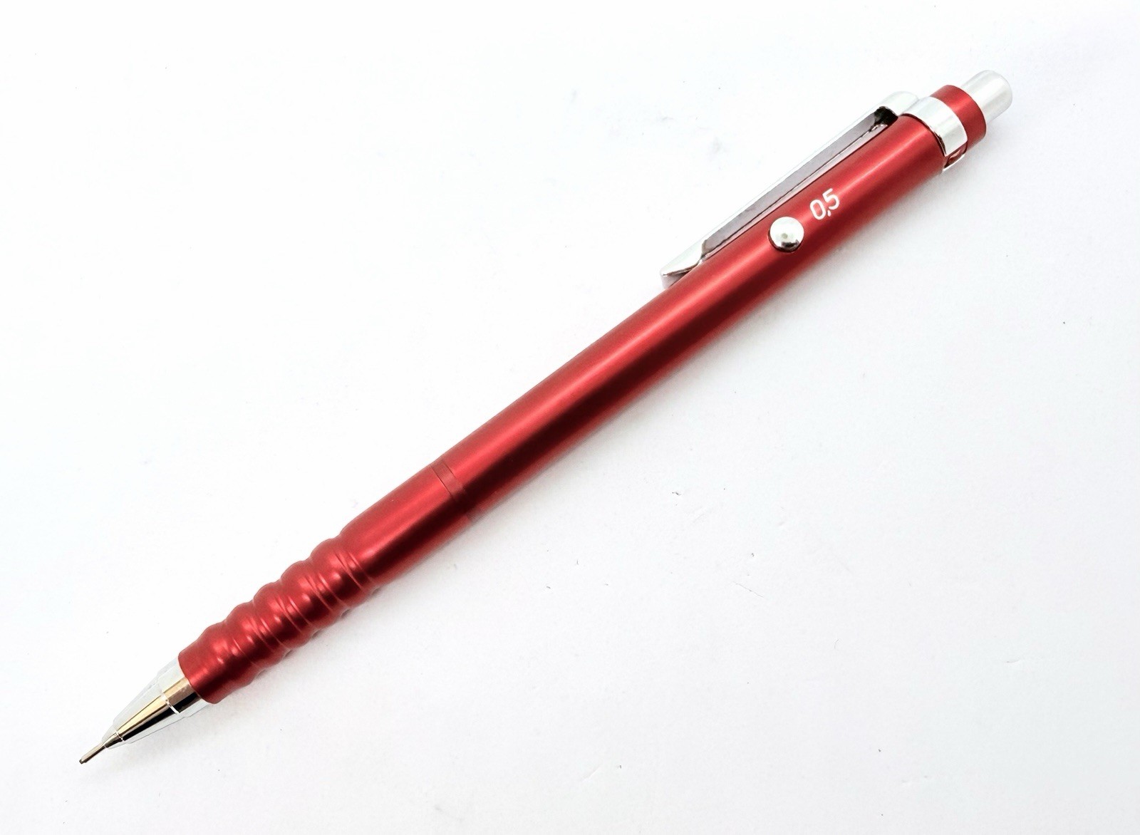 NOS Rotring 502 180 Red Tikky Metallic Metal Double Push mechanical pencil Box