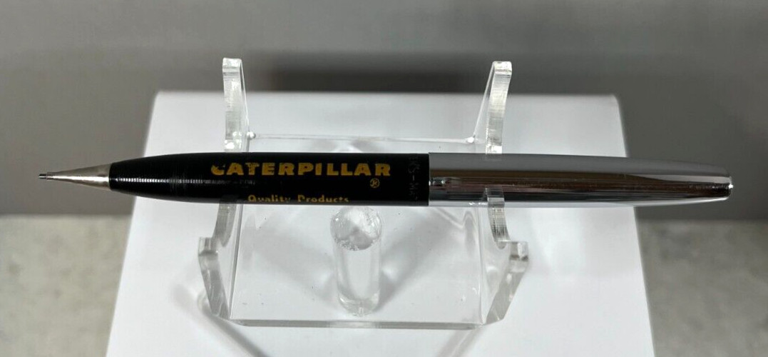 Vintage Shaeffer’s Silver Tone & Black CATERPILLAR Advertising Mechanical Pencil