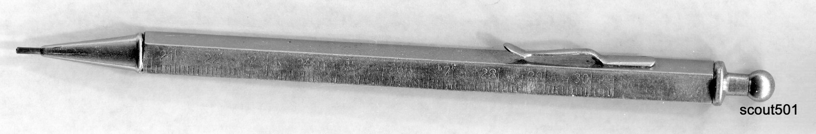 Antique 1920s Mechanical Pencil Bellas-Hess Salesmen 12” Ruler Germany NYC