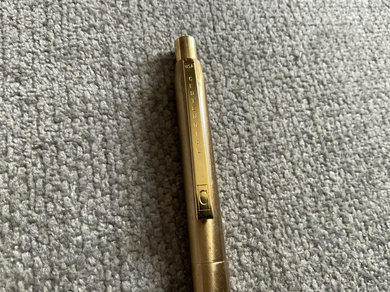CENTENNIAL Gold tone Mechanical Pencil With Red velvet Case See Pics Vintage