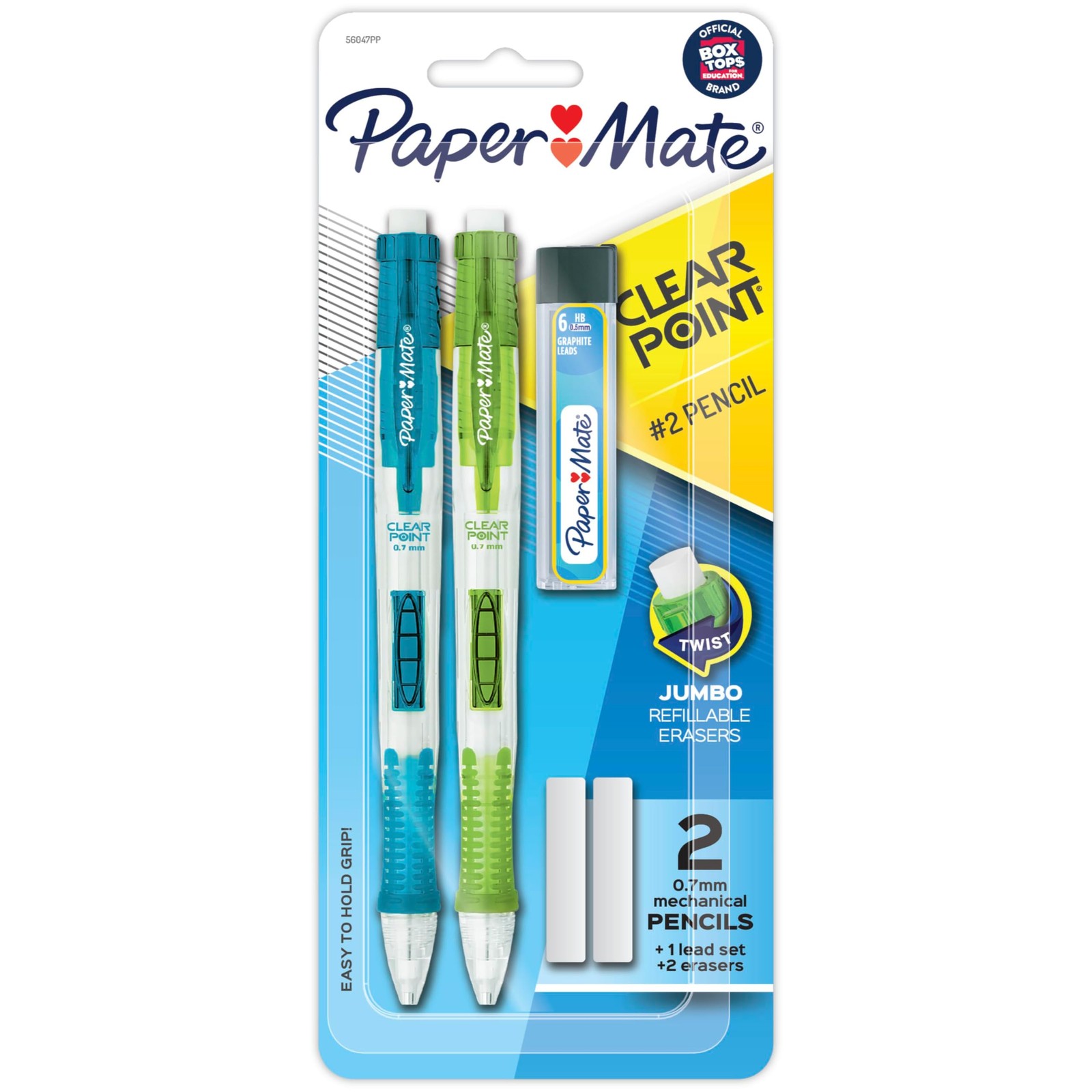 Paper Mate Clearpoint Mechanical Pencils, 0.7mm 1 Count (Pack of 2), Assorted