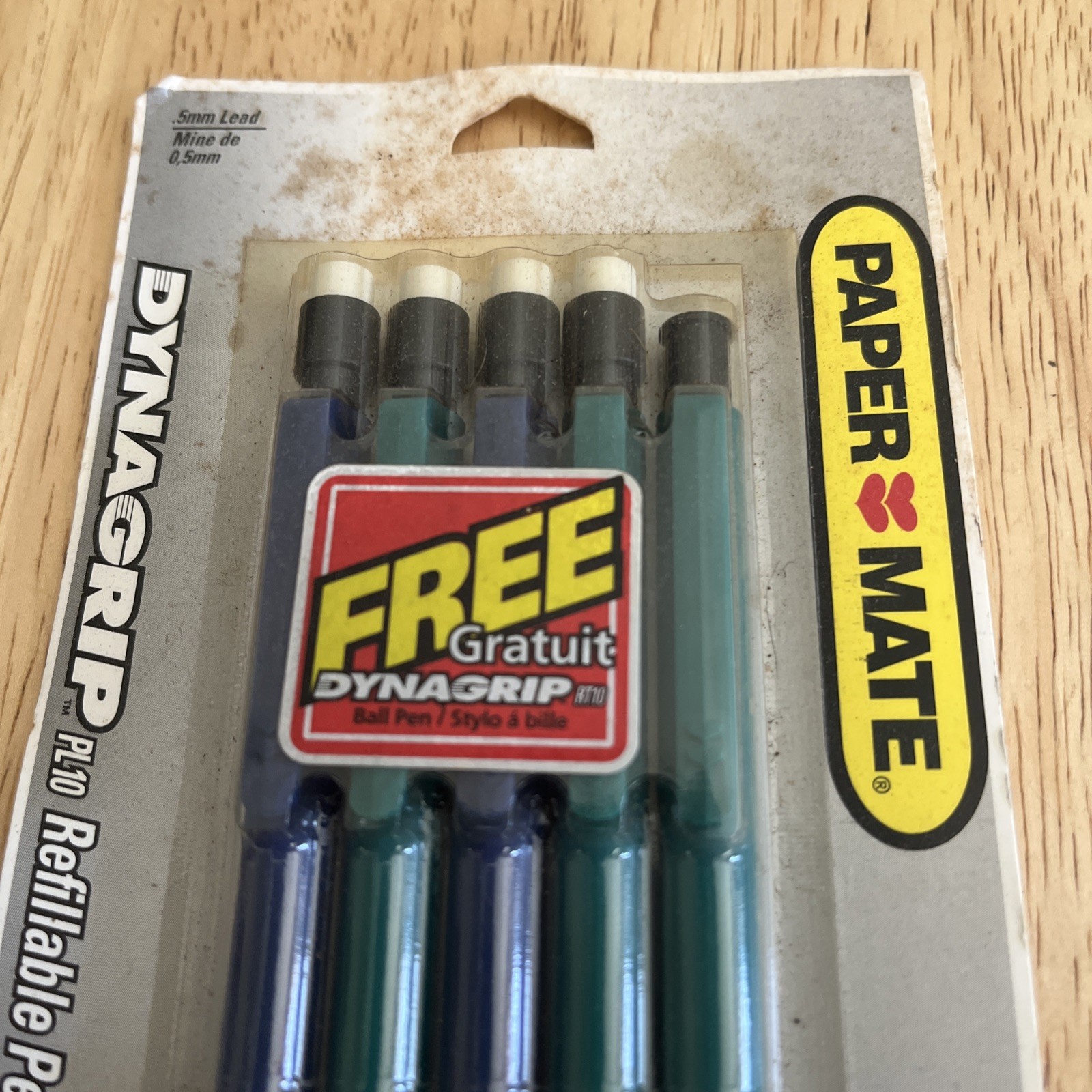4 NEW Paper Mate Dynagrip Mechanical Pencil PL10 Air Cushion Grip Free Ball Pen