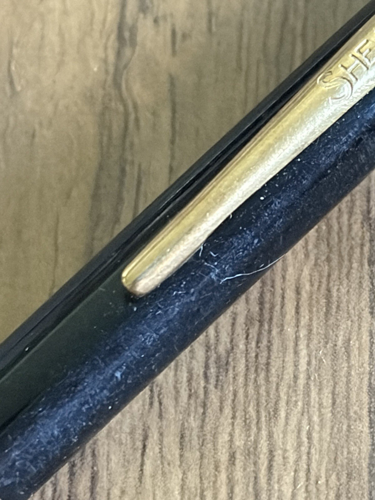 Vintage Sheaffer Mechanical Pencil, Black w/ Gold Trim – Works
