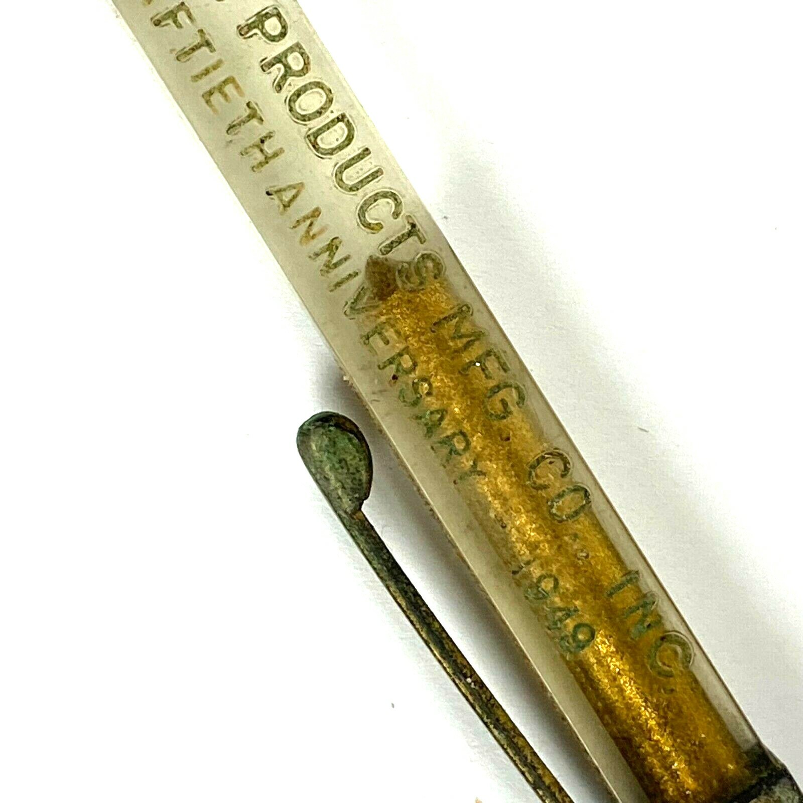 Jaffee Cotton Lucite Mechanical Pencil HA-WI-AN Square Advertising 1949 Vintage