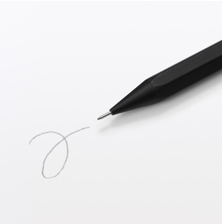 MUJI Aluminum Hexagonal Mechanical Pencil 0.5mm Black Japanese Stationery New