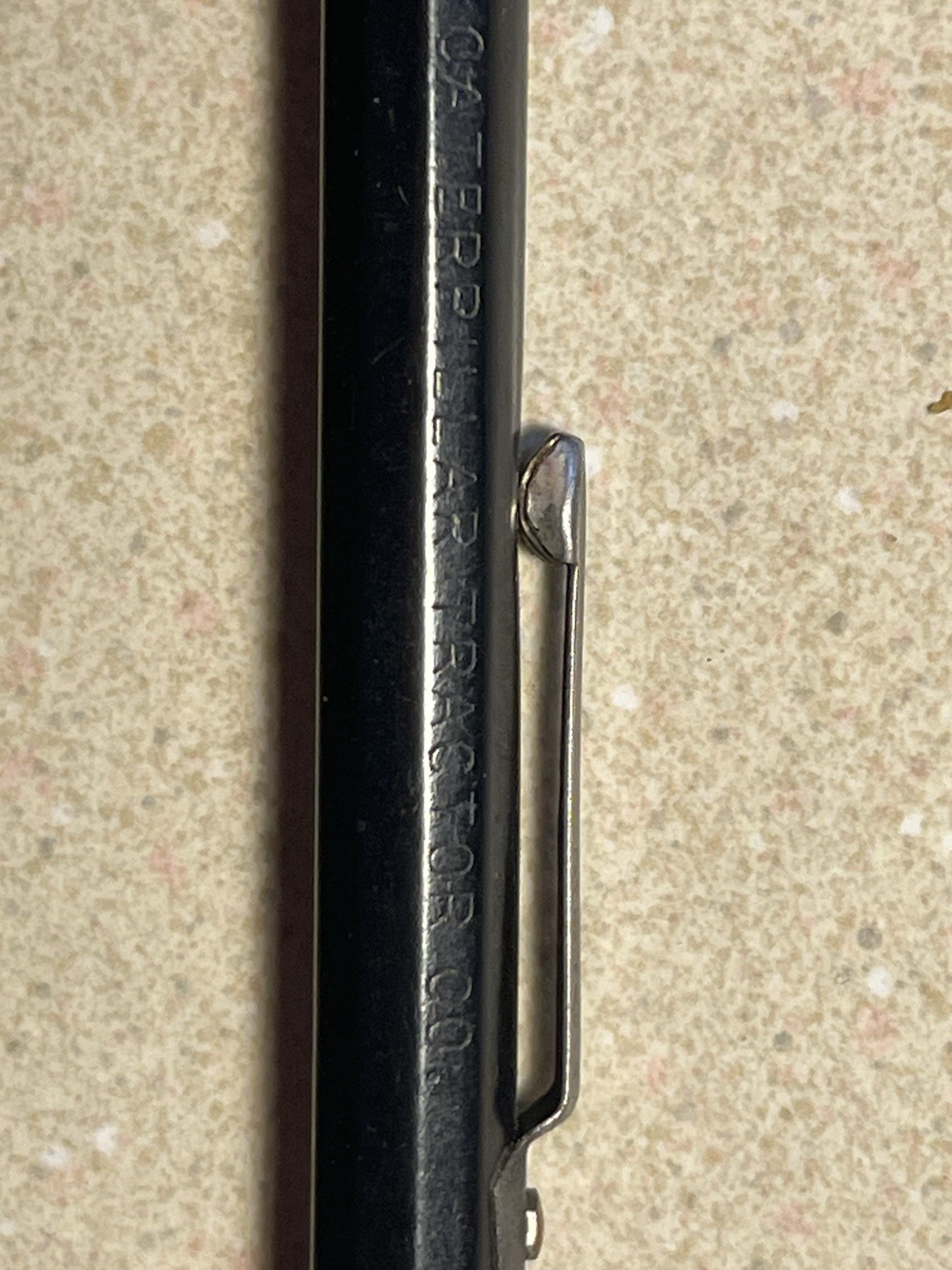 Autopoint Duo-Point Black w/Red & Black Ends Caterpillar Pencil – 1940s 6”