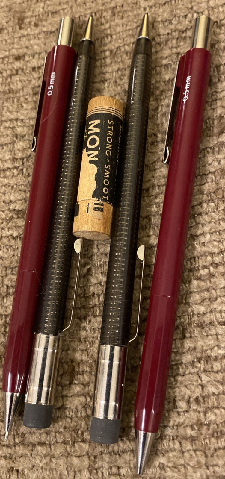 Skillcraft Mechanical Pencils Lot of 4 Vintage 0.5 mm SKILLCRAFT 2 Gray 2 Maroon