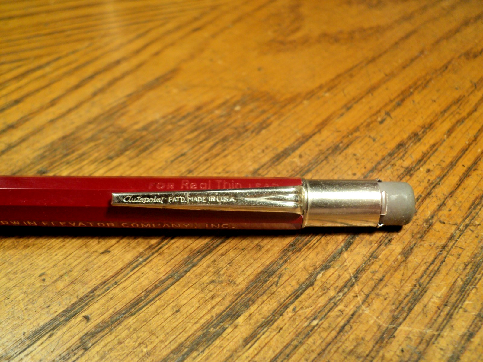 Vintage Autopoint Mechanical Pencil Kirwin Elevator Company 5-5/8″ Long USA