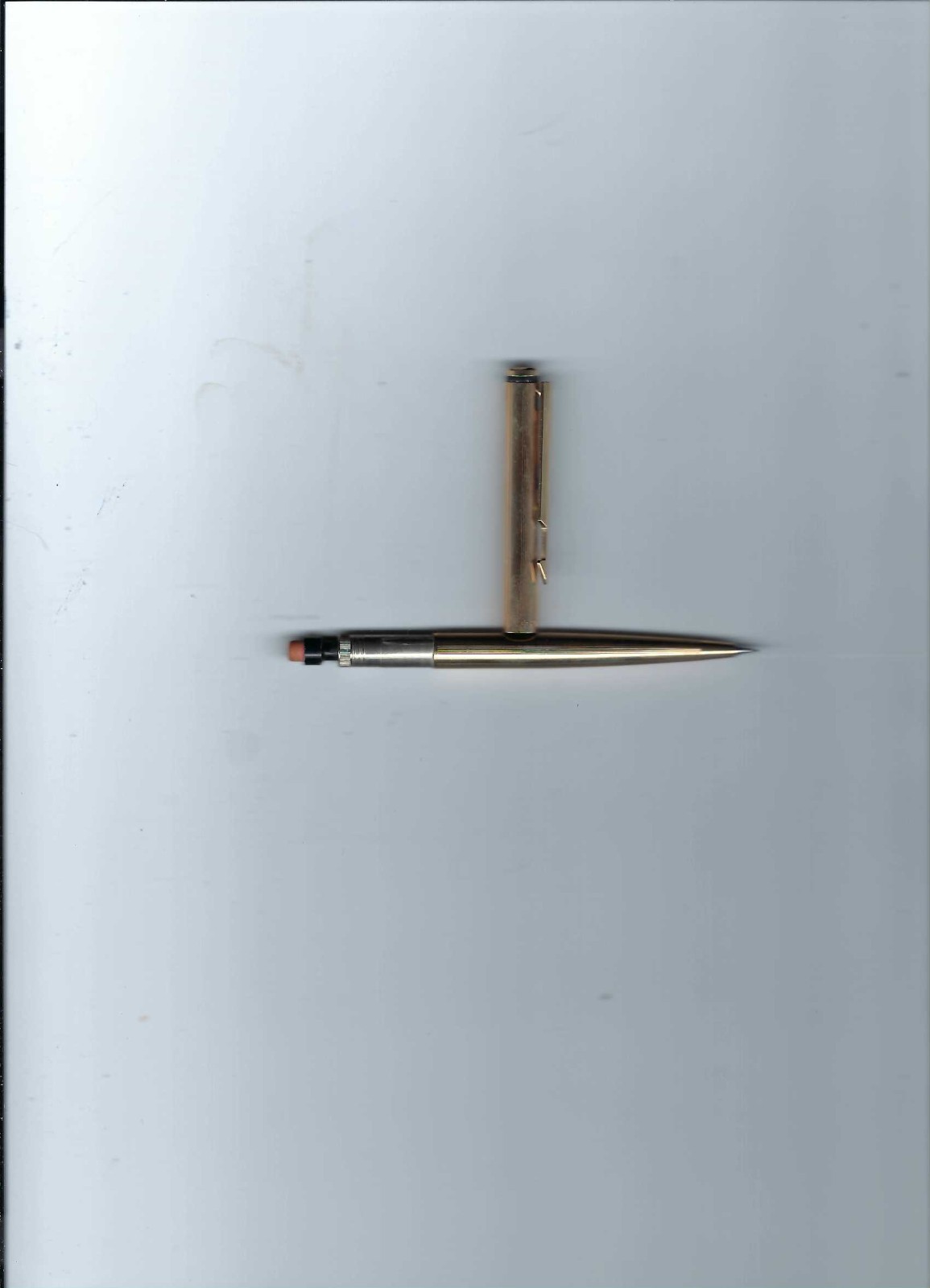 Vtg. Parker Arrow 12 K Gold Filled W/Gold Trim & Black Jewel Mechanical Pencil