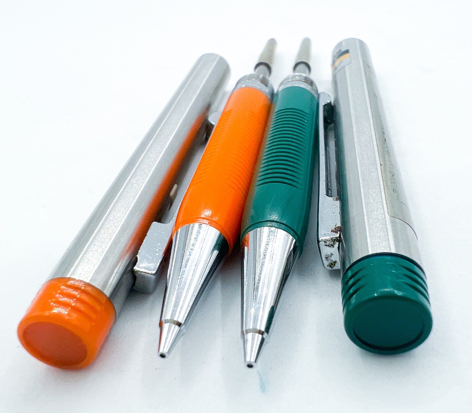 Kokuyo 2pcs Mechanical Pencil PS-11 Orange Blue Body side Knock Click 0.5 mm