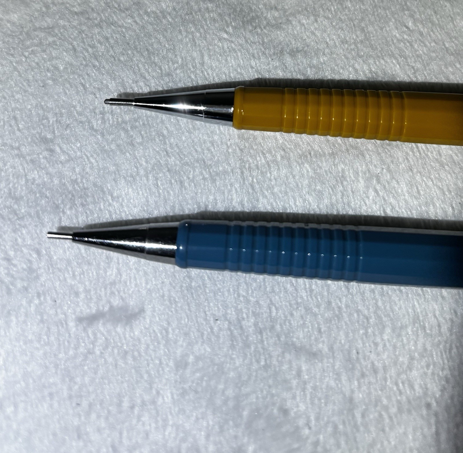 Pentel Sharp P207 (0.7mm) Blue & P209 (0.9 mm) Mustard Yellow Mechanical Pencils