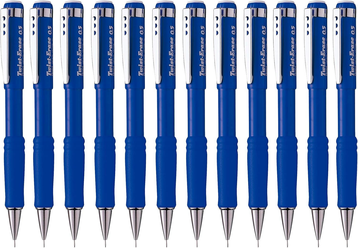 Twist-Erase III Mechanical Pencil, 0.5Mm, Blue Barrel, 12 Pack (QE515C)