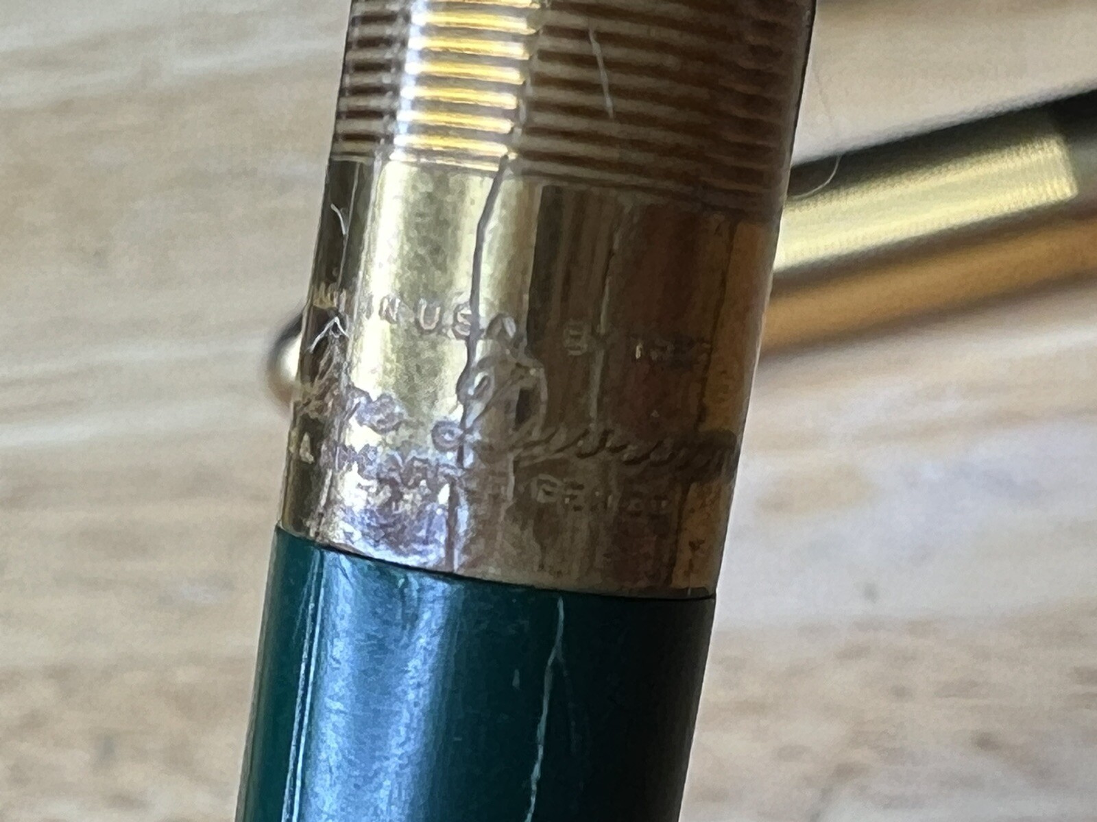 Vintage Sheaffer’s Fineline Green & Gold Twist Mechanical Pencil & Pen Set USA