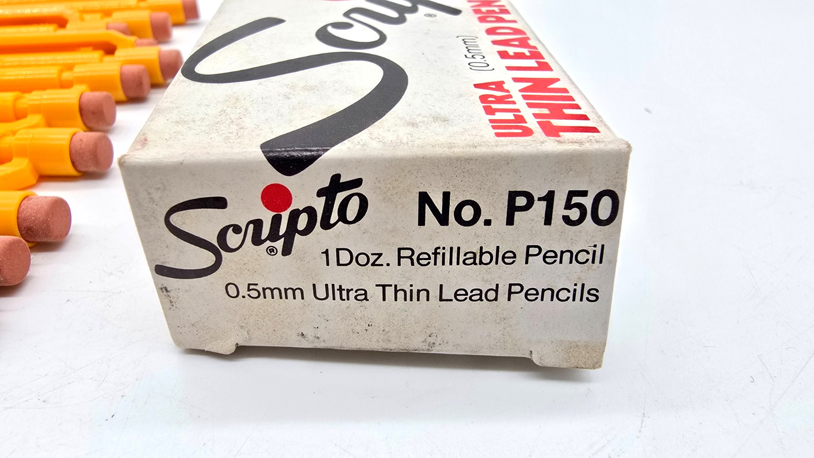 Lot of 12 Scripto Mechanical Yellow Pencils P150 New in box .5mm NOS