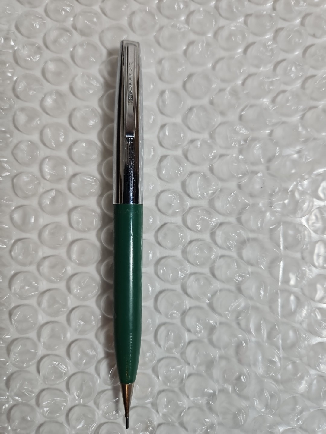 Vintage Sheaffer Twist Mechanical Pencil, Green and Chrome