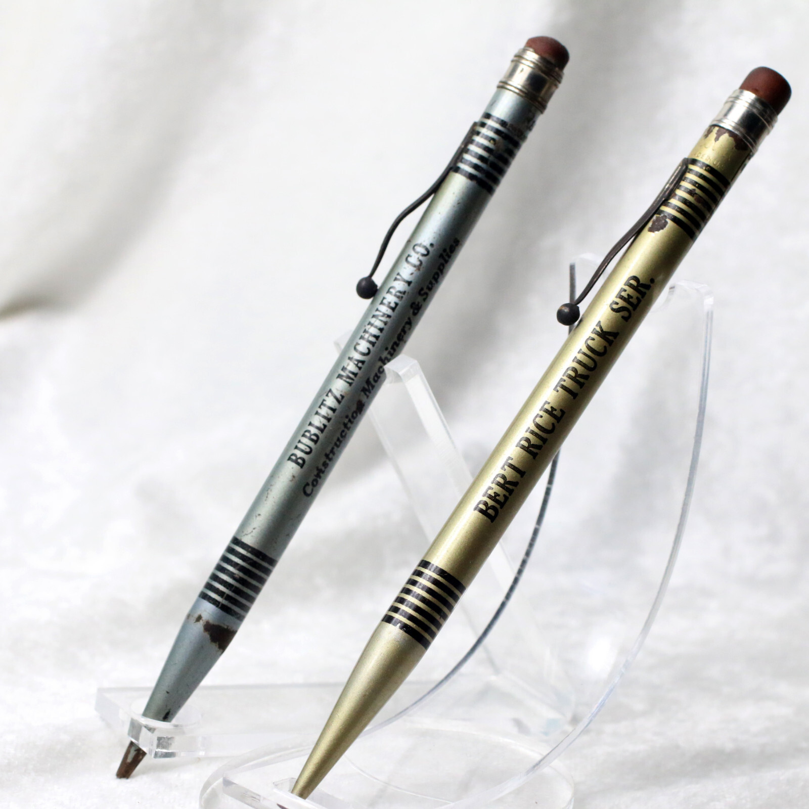 Lot of 2 1930’s REDIPOINT Truck & Machinery Advertising Mechanical Pencils -READ