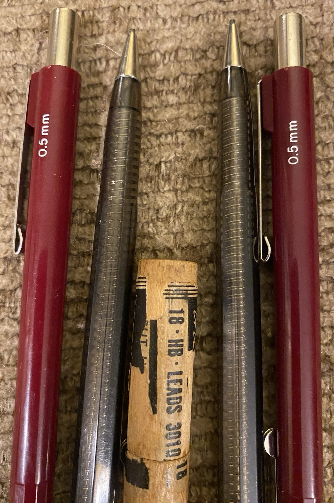Skillcraft Mechanical Pencils Lot of 4 Vintage 0.5 mm SKILLCRAFT 2 Gray 2 Maroon