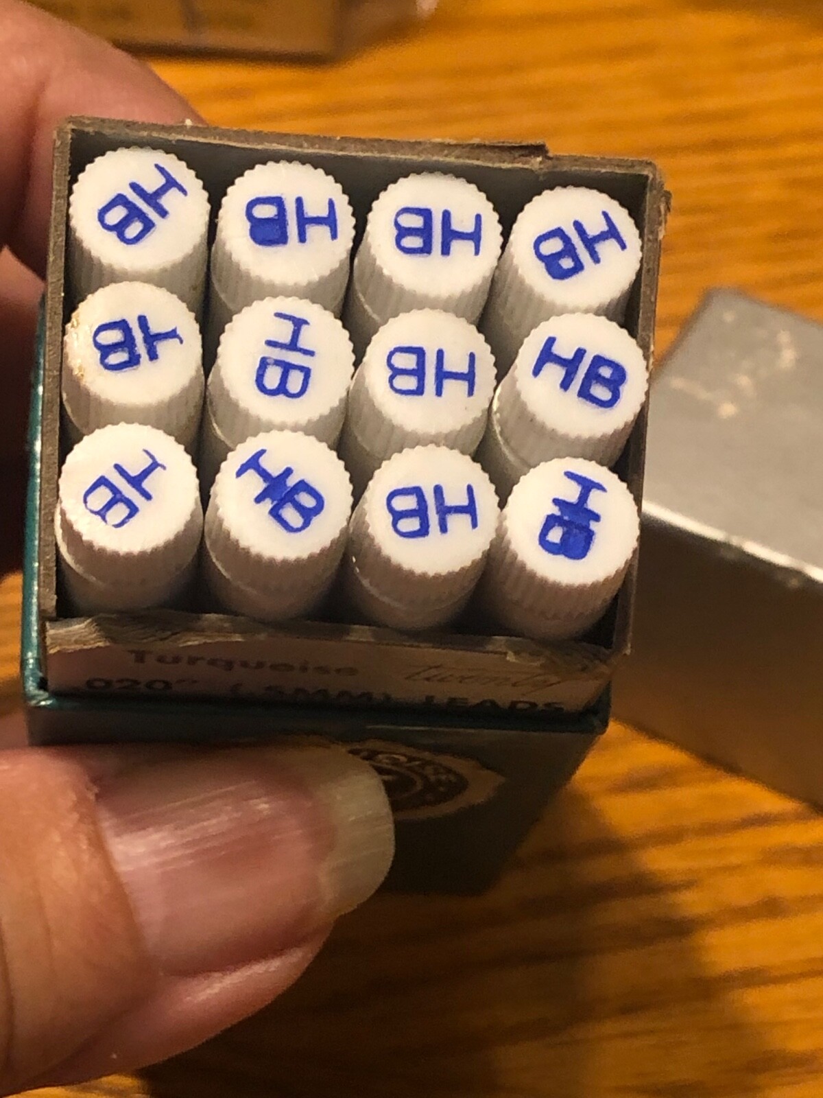 Vintage Eagle Turquoise “twenty” HB Pencil Leads from Dad’s Estate.