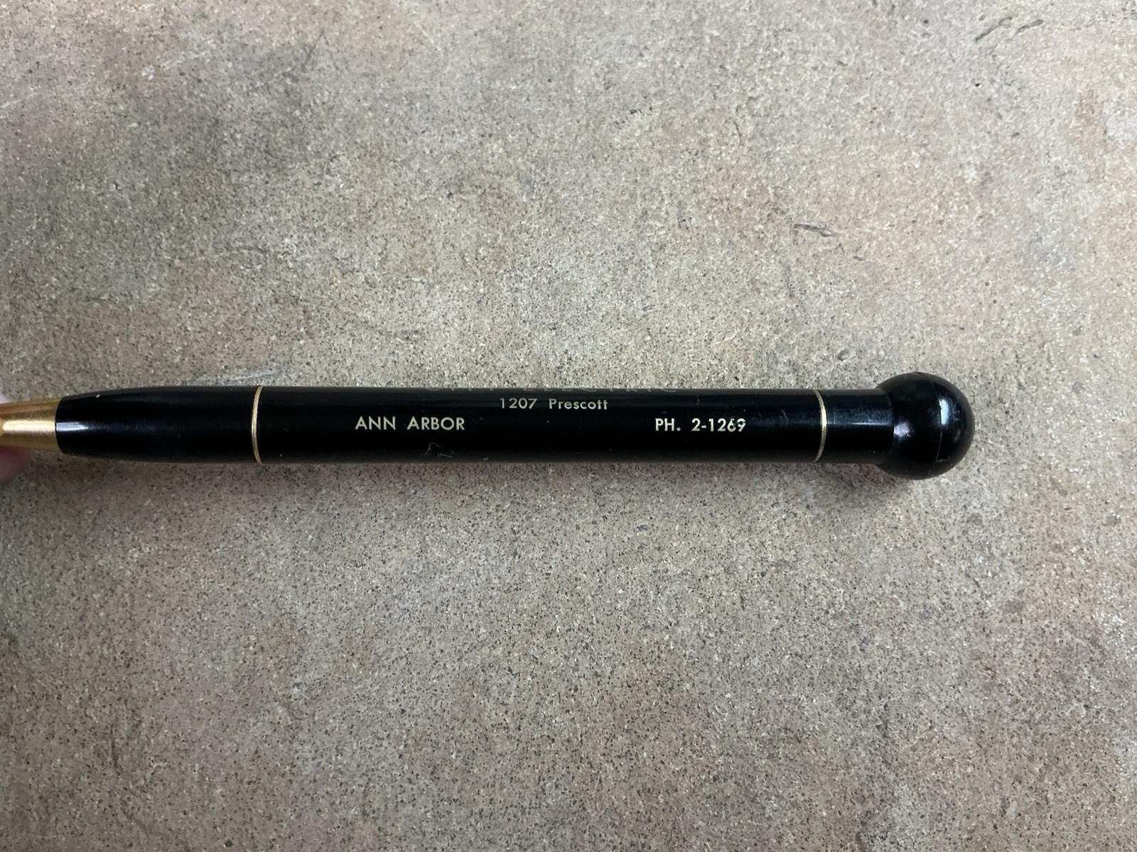 Vtg Ad Mechanical Pencil 8 Ball Cap, City Electric Ann Arbor Old Mail Tube 6¢