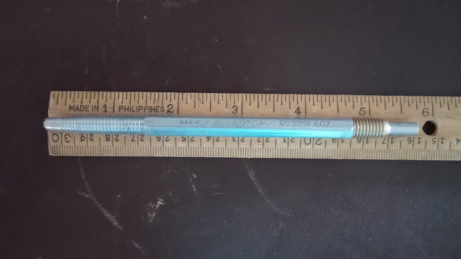 Vintage Eberhard Faber Microtomic 607 Mechanical Pencil Metal USA Gold Top
