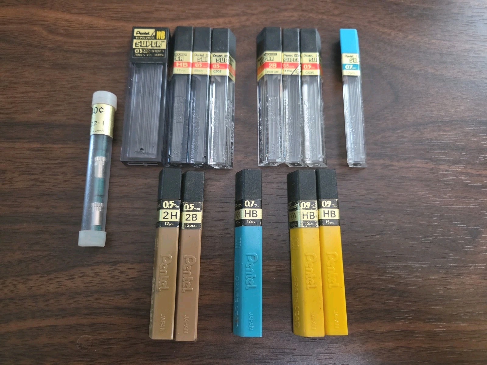 Vintage Lot of Pentel Lead Refills & Erasers