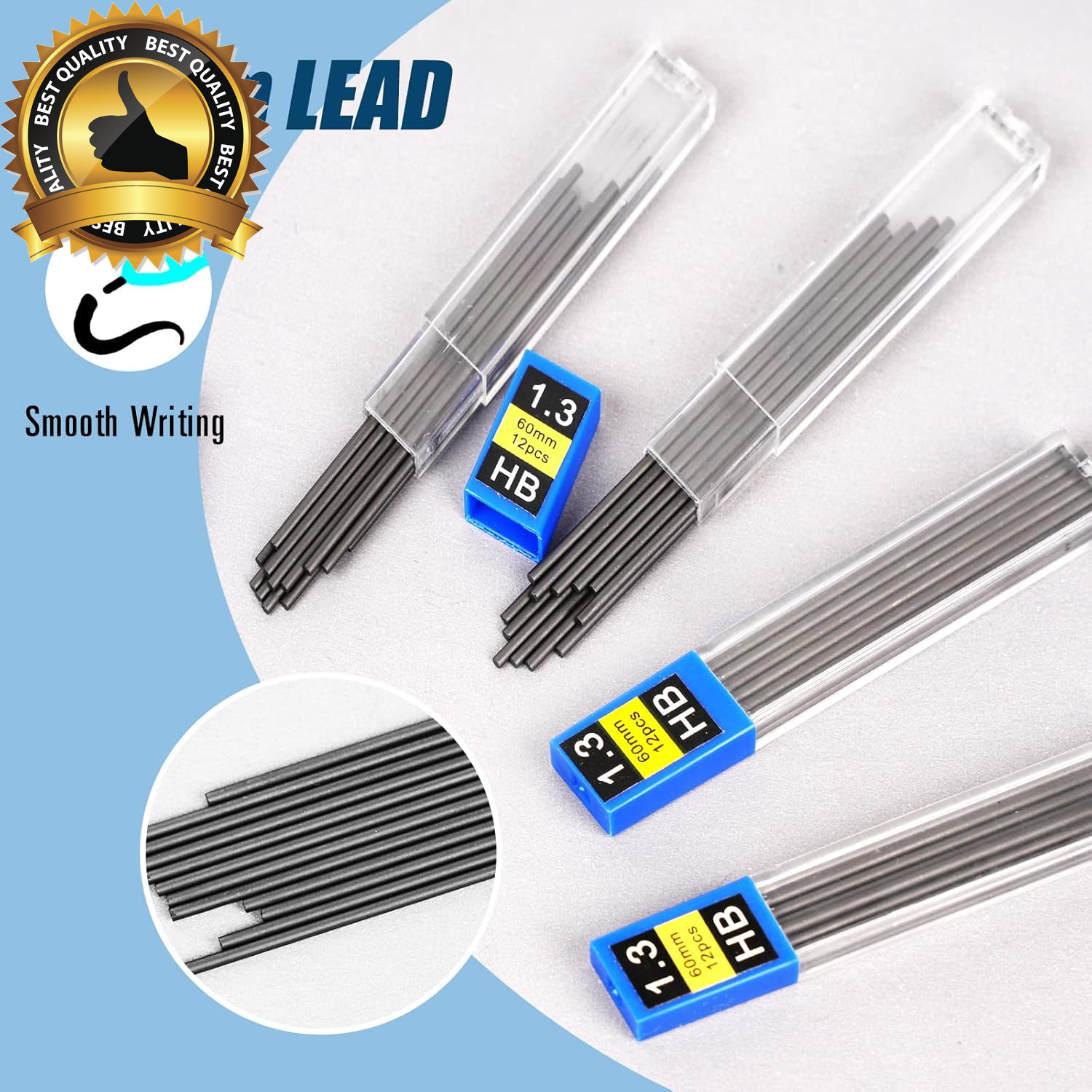 1.3 Mm Mechanical Pencil Set with 4 Tubes Lead Refills,2 Eraser,1.3Mm Mechanical