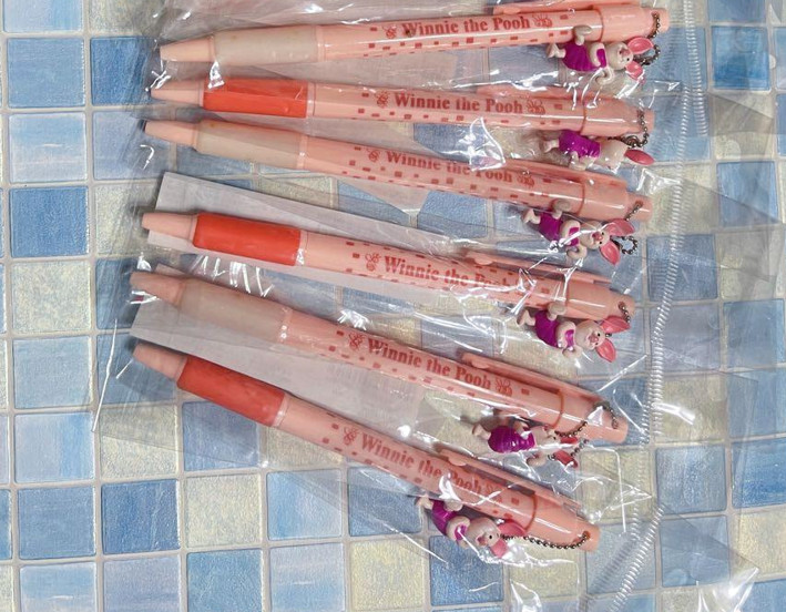 Disney Winnie the Pooh Piglet Mascot Mechanical Pencil Set of 9 ship From JAPAN◎