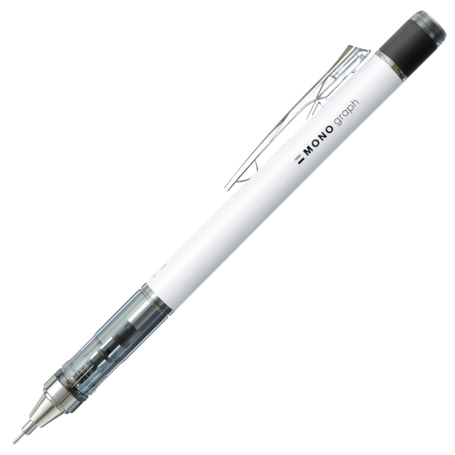 Tombow Mechanical Pencil, Monograph 0.5mm, White 1 Count (Pack of 1),
