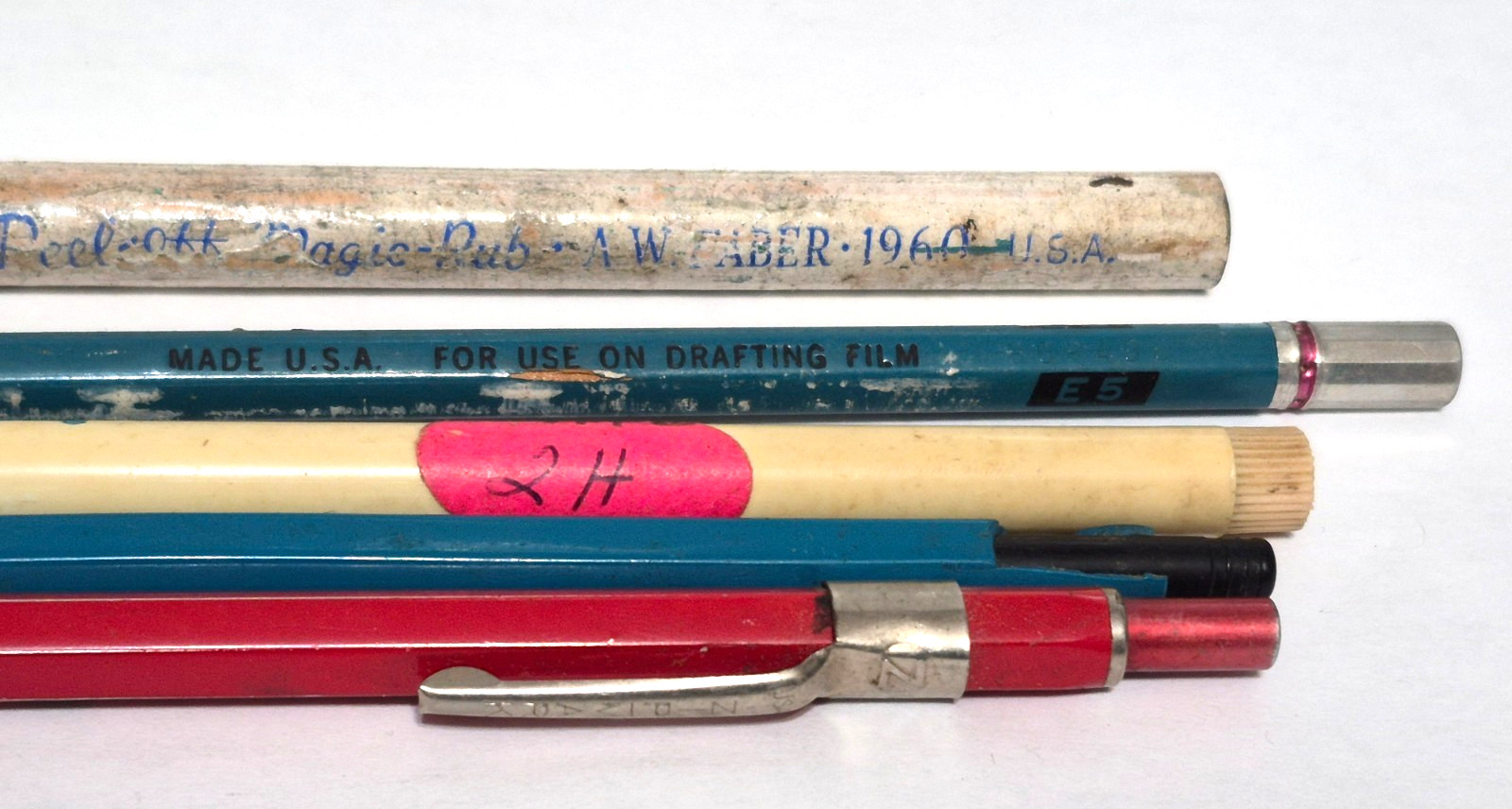 Vintage Drafting Pencils – Koh-I-Noor, Adapto, Italy, -Eagle-England, Filmograph