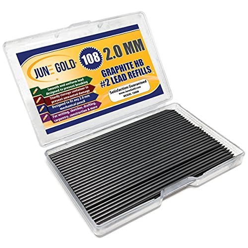 108 Pieces, 2.0 mm HB #2 Lead Refills, 90 mm Length, Extra Bold Thickness, Br…