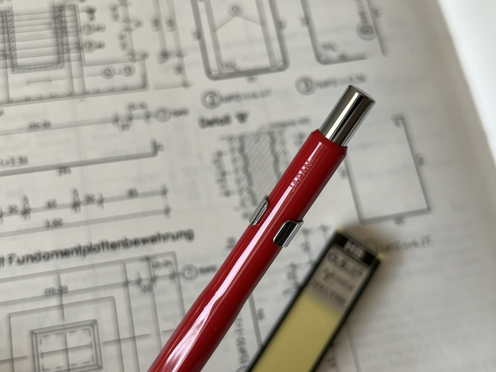 Vintage Mechanical Pencil MITSUBISHI UNI U5-31 :: Red :: 0.5 mm :: Japan :: NOS