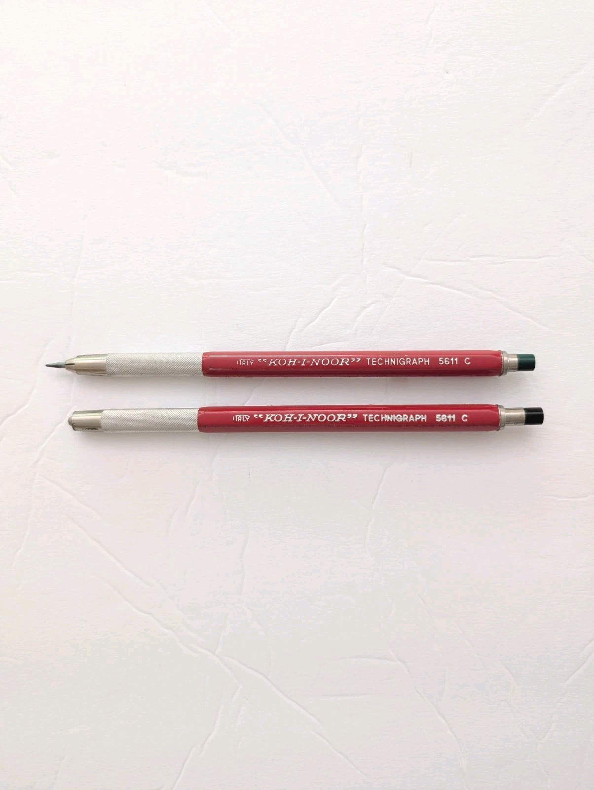 KOH-I-NOOR Red Technigraph 5611 Lead Holder Lot Drafting Pencil Vintage Italy