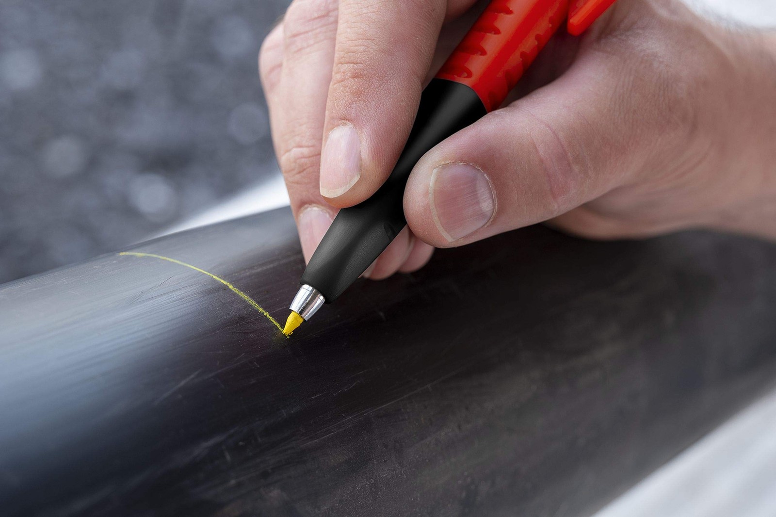 TLM2 Deep Hole Marker Construction Pencil Built-In Sharpener Graphite Woodwork