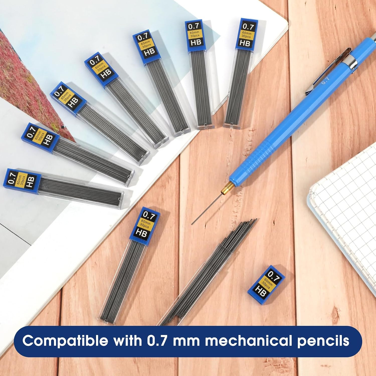 720 Pcs 0.7 Mm Lead Refills, Mechanical Pencil Lead HB, Break Resistant Pencil R