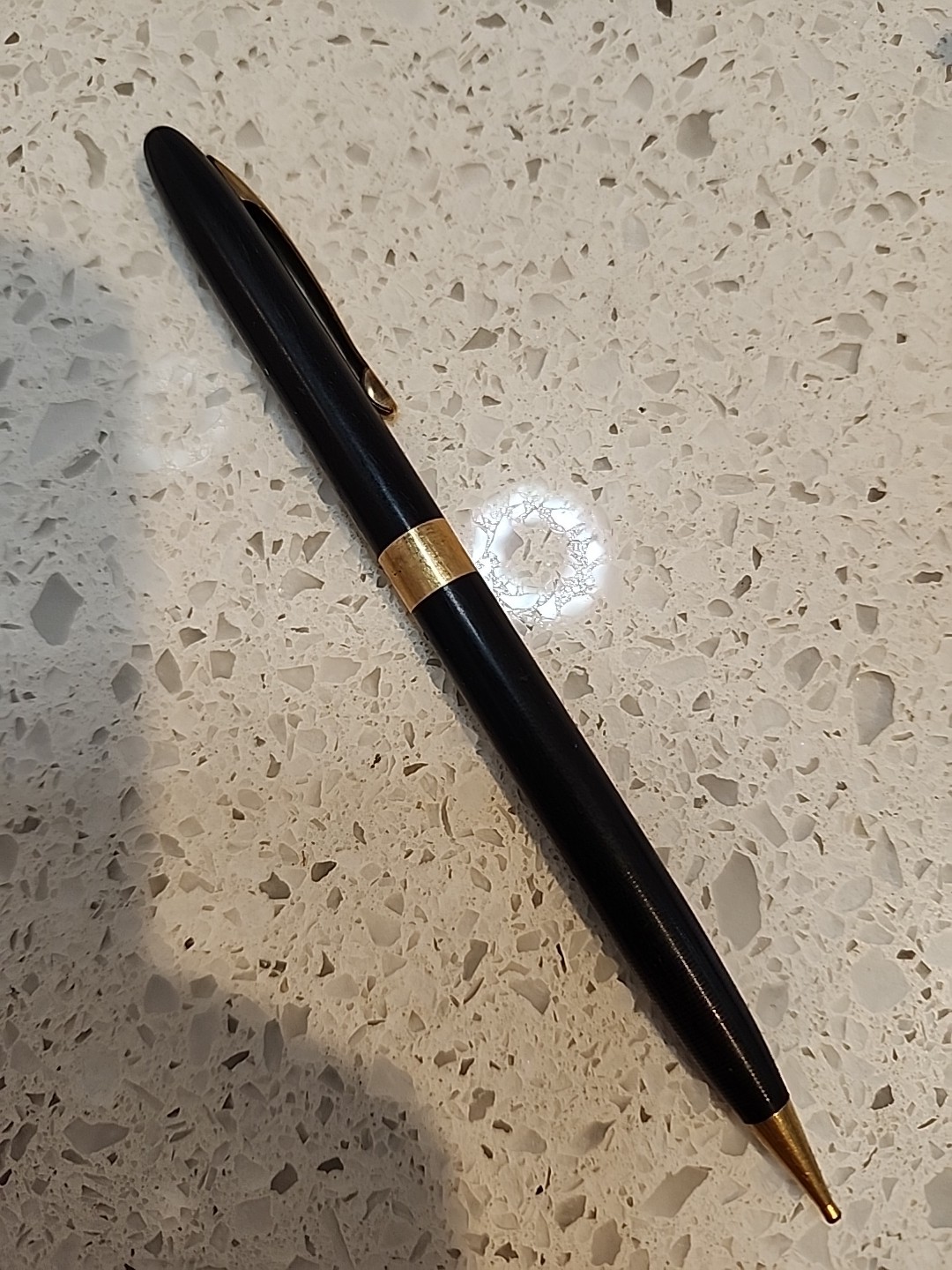 Vintage Sheaffer Mechanical Pencil Black With Gold Trim