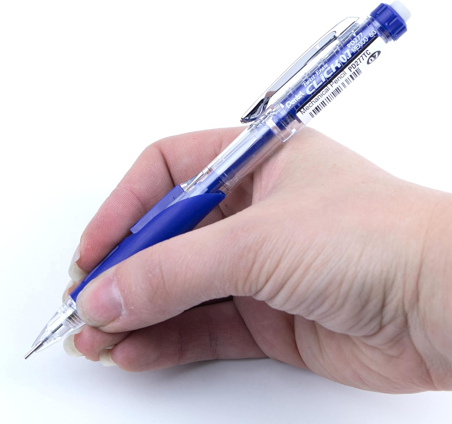 Twist-Erase Click Mechanical Pencil (0.7Mm) Assorted Blue Barrel Colors, Color M