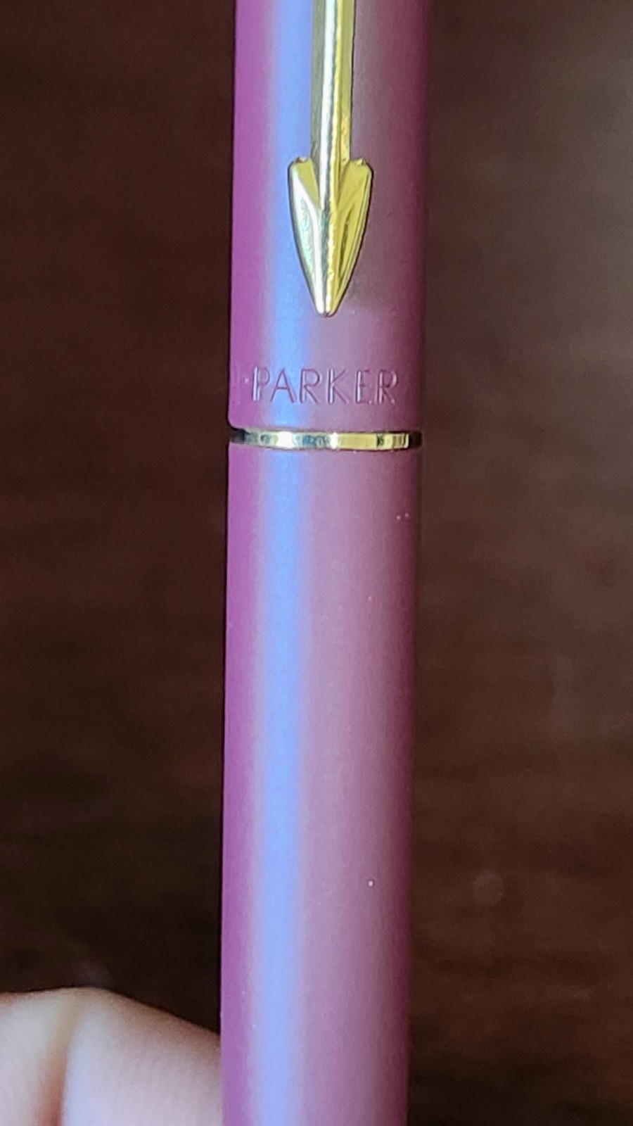 Parker Pen + Pencil Set Classic Maroon & Gold Pencil , Silver Pen With Case