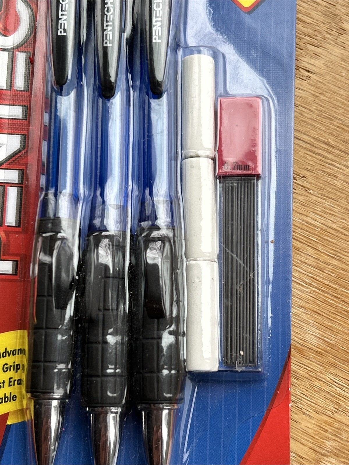 NOS 3 Pentech Sensor Mechanical Pencils .7mm 2006 New In Package Leads, Erasers