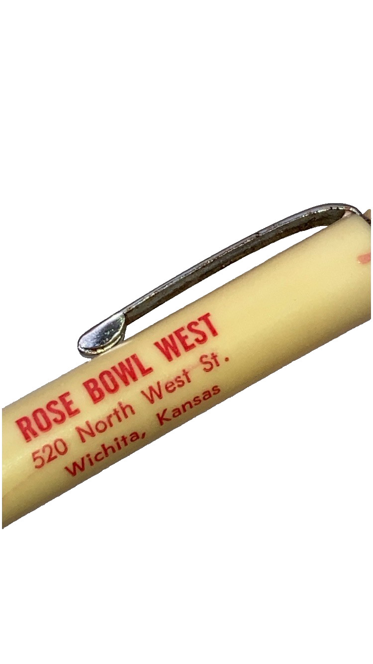 Vintage Rite Point Mechanical Pencil Figural Bowling Pin Top Wichita Kansas