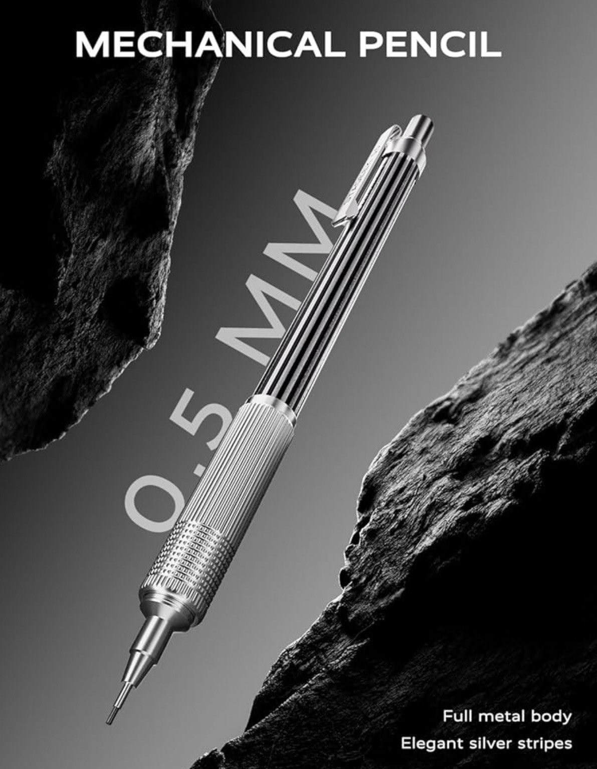 0.5Mm Mechanical Pencil with Metal Gift Case, 1Pcs Metal Mechanical Pencil-New