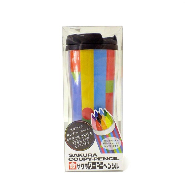 Sakura Cray-Pas 40th Anniv. Coupy Pencil 12-Color Set + Tumbler