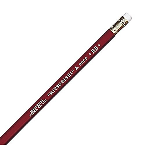 B Toys Mitsubishi Pencil with Eraser 9850 Hardness HB K9850HB