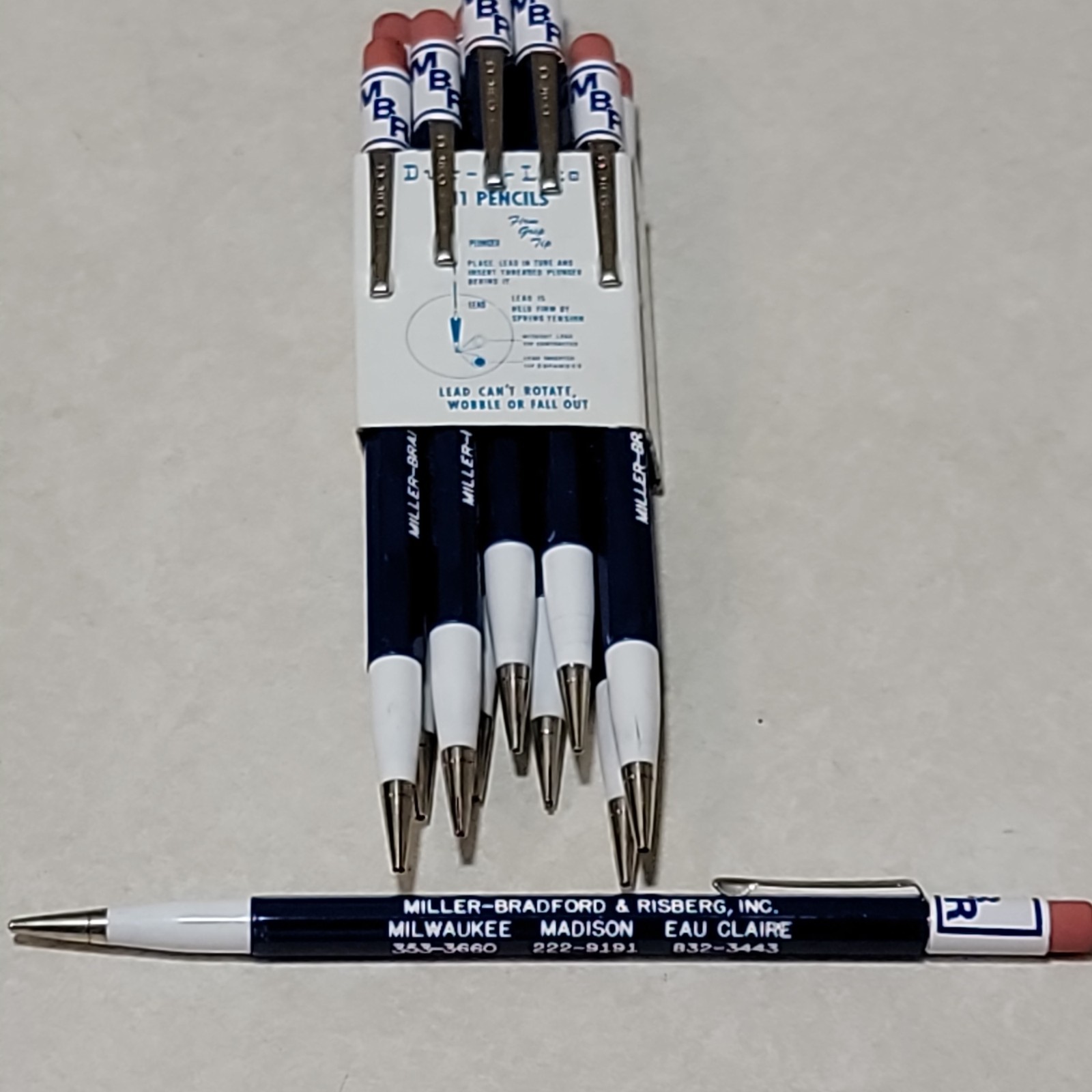 Vintage Durolite Autopoint Mechanical Pencil Miller Bradford & Risberg,-New