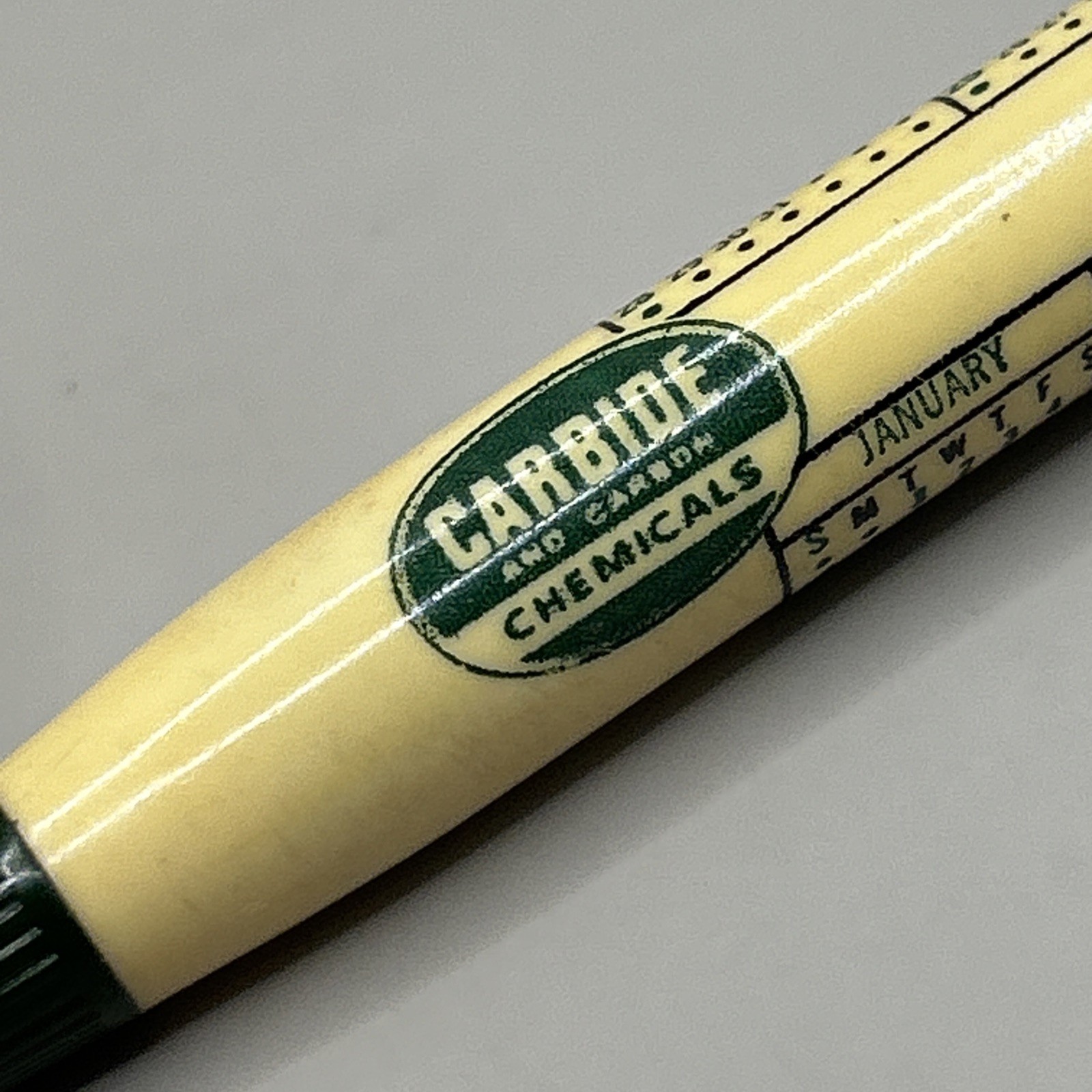VTG 1957 Calendar Mechanical Pencil CARBIDE AND CARBON CHEMICALS