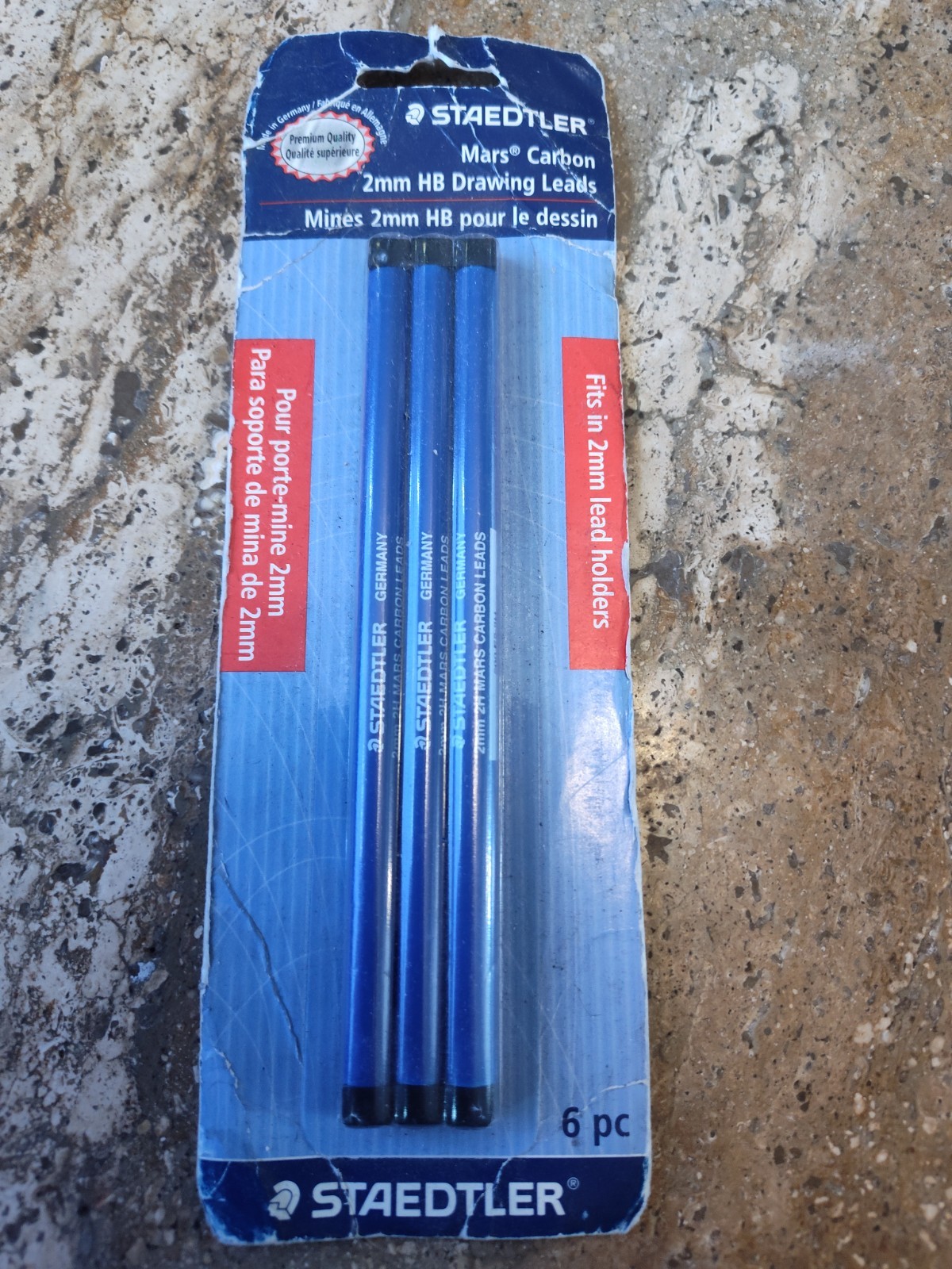 Staedtler Mars Carbon 2 MM HB Drawing Leads 6 pc