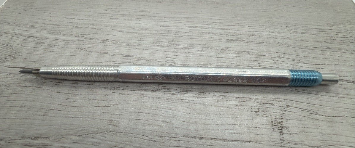Vintage Drafting Eberhard Faber Microtomic 607 Mechanical Pencil Metal USA.