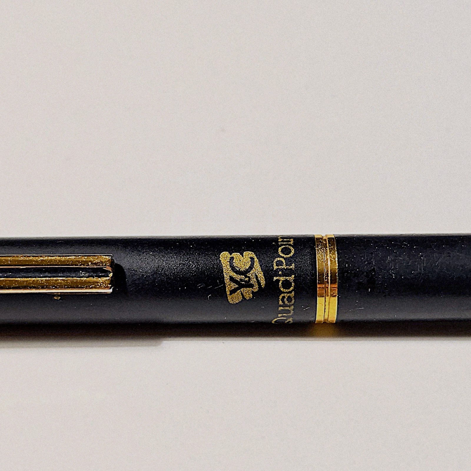 Vintage Yasutomo (Y&C) QuadPoint Mechanical Pen Pencil Black Gold Plated Japan
