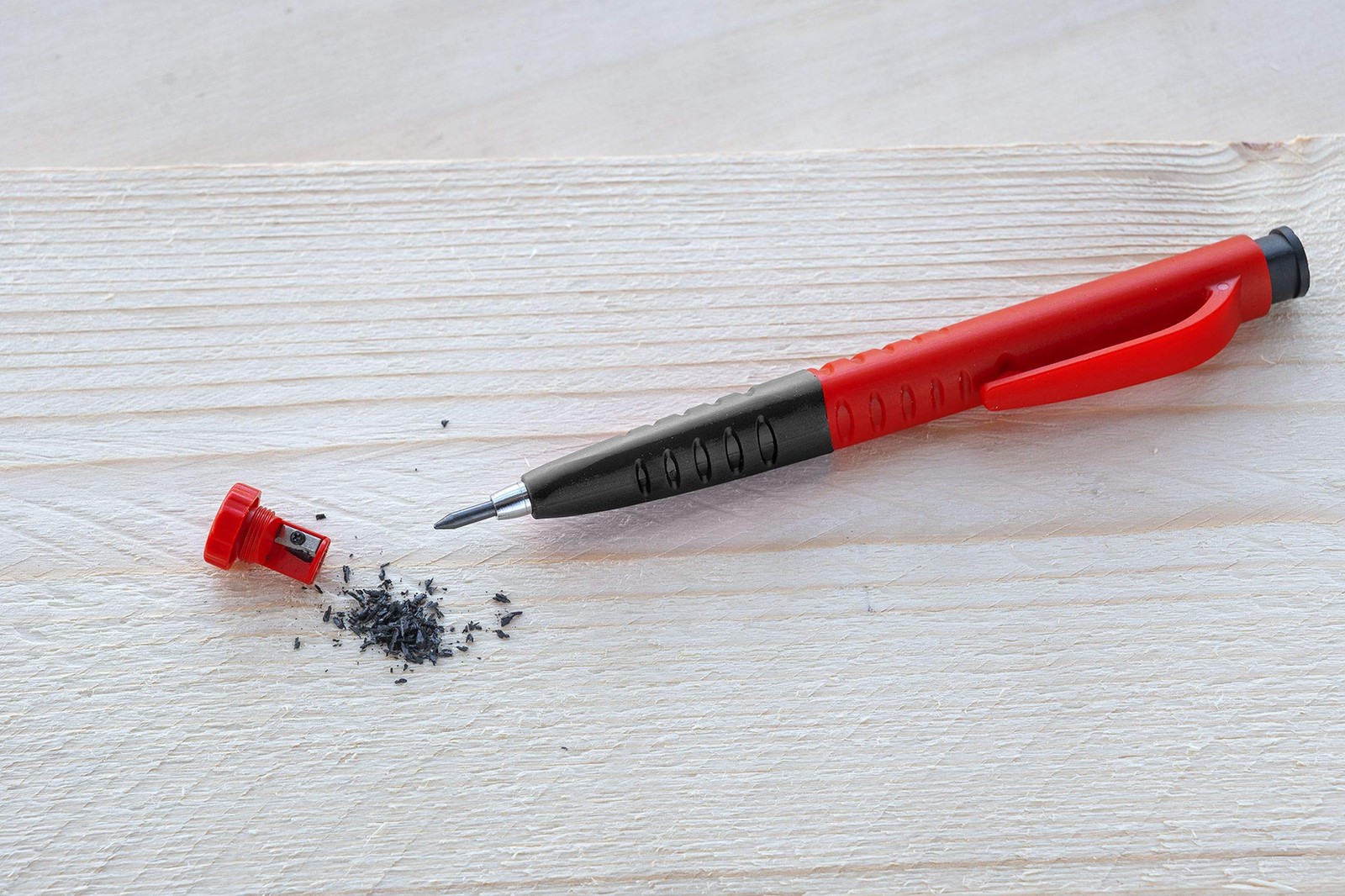TLM2 Deep Hole Marker Construction Pencil Built-In Sharpener Graphite Woodwork